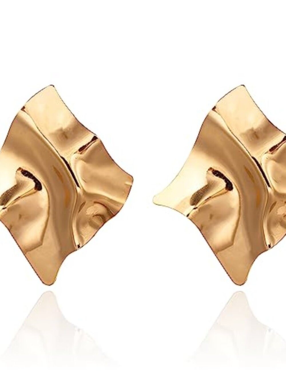 Irregular Geometric Texture Earrings Folds Simple Modern Dangle Earrings